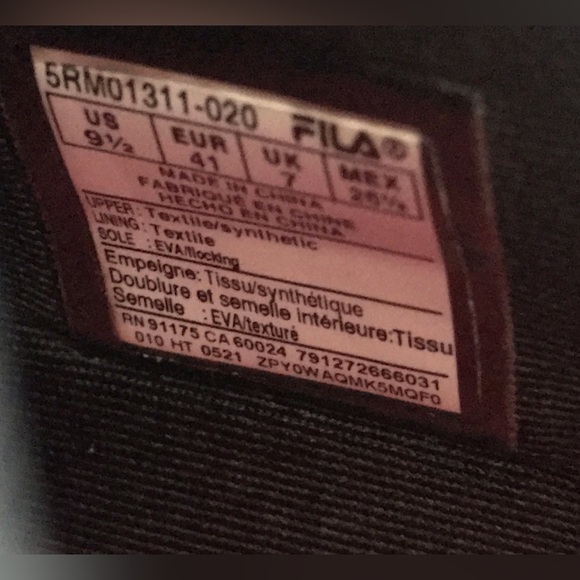 EUC FILA VASTRA WOMENS BLACK/PINK/WHITE SOLE RUNNING SHOES-SIZE 9 1/2 - Picture 5 of 6